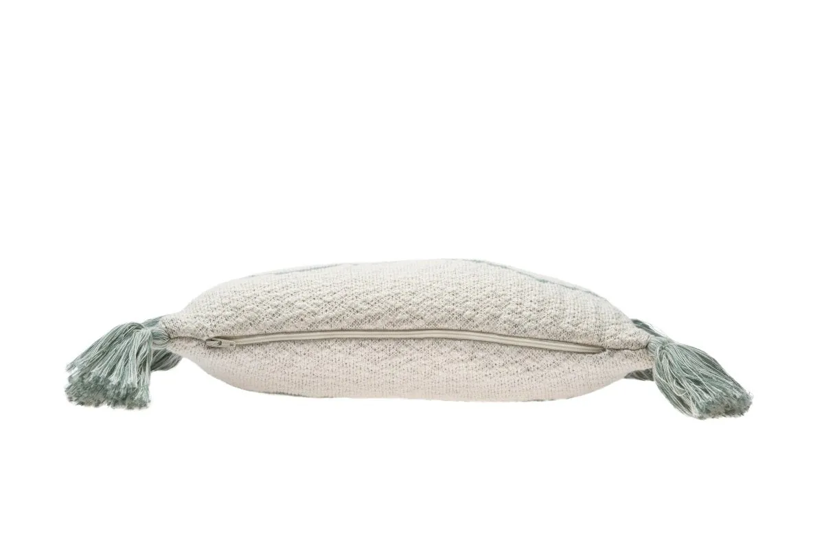 Coussin Tricoté Little Oasis Nat - Indus Blue