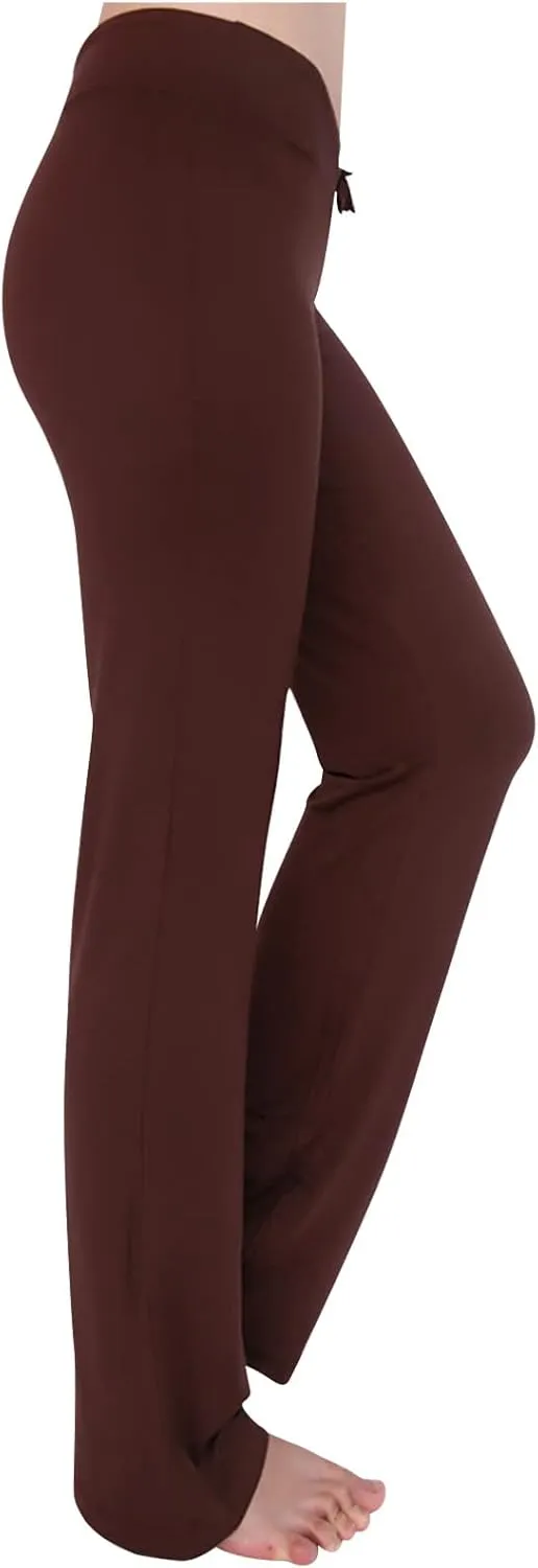Crossover Flare Leggings for Women High Waist V Cross Bootcut Bell Bottoms Workout Flared Yoga Pants with Pockets
