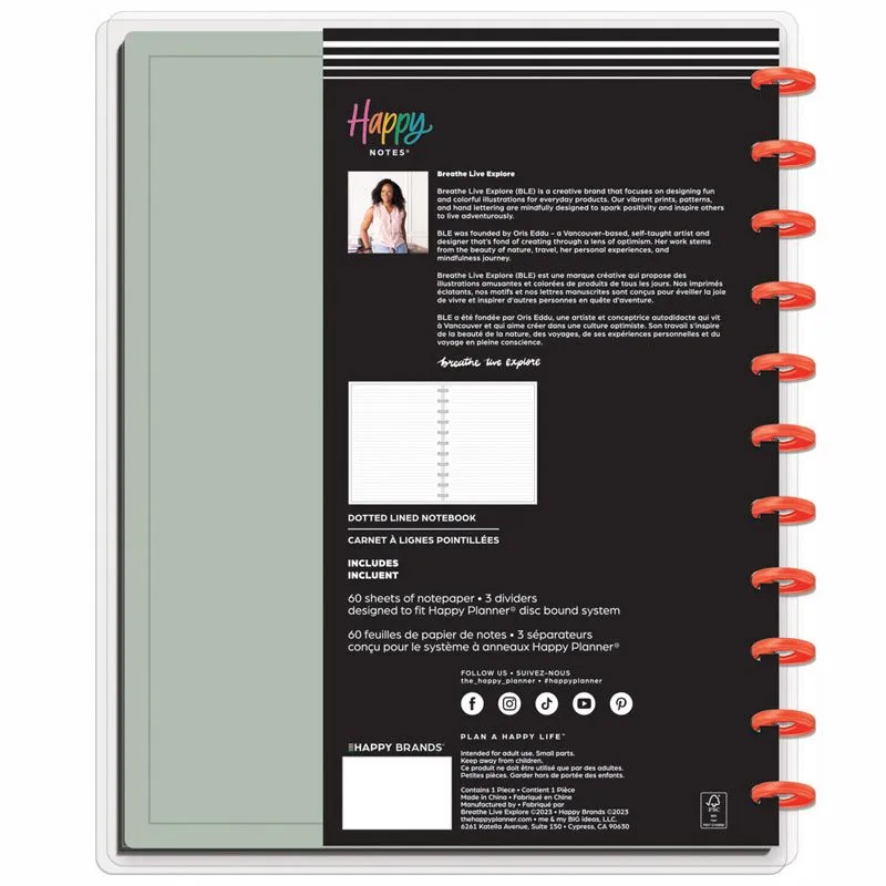 Cuaderno Anillado Breathe, Live, Explore