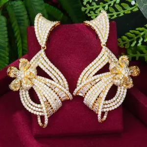 Dubai Style Luxury Gorgeous Pendant Earrings For Noble Women Bridal Earring