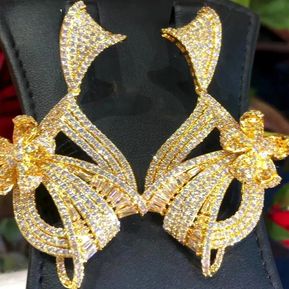Dubai Style Luxury Gorgeous Pendant Earrings For Noble Women Bridal Earring