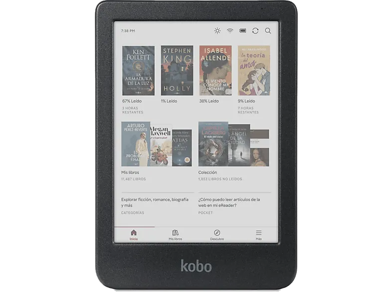 eBook - Kobo Clara Colour, 6" E Ink Kaleido 3 HD, 16 GB, Comfortlight PRO, IPX8, Pantalla color, Negro