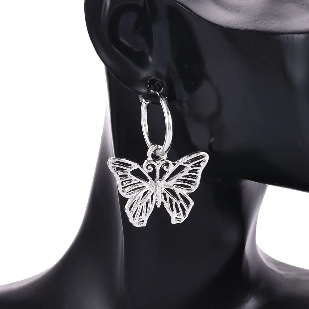 Fashion Metal Vintage Butterfly Drop Dangle Earrings