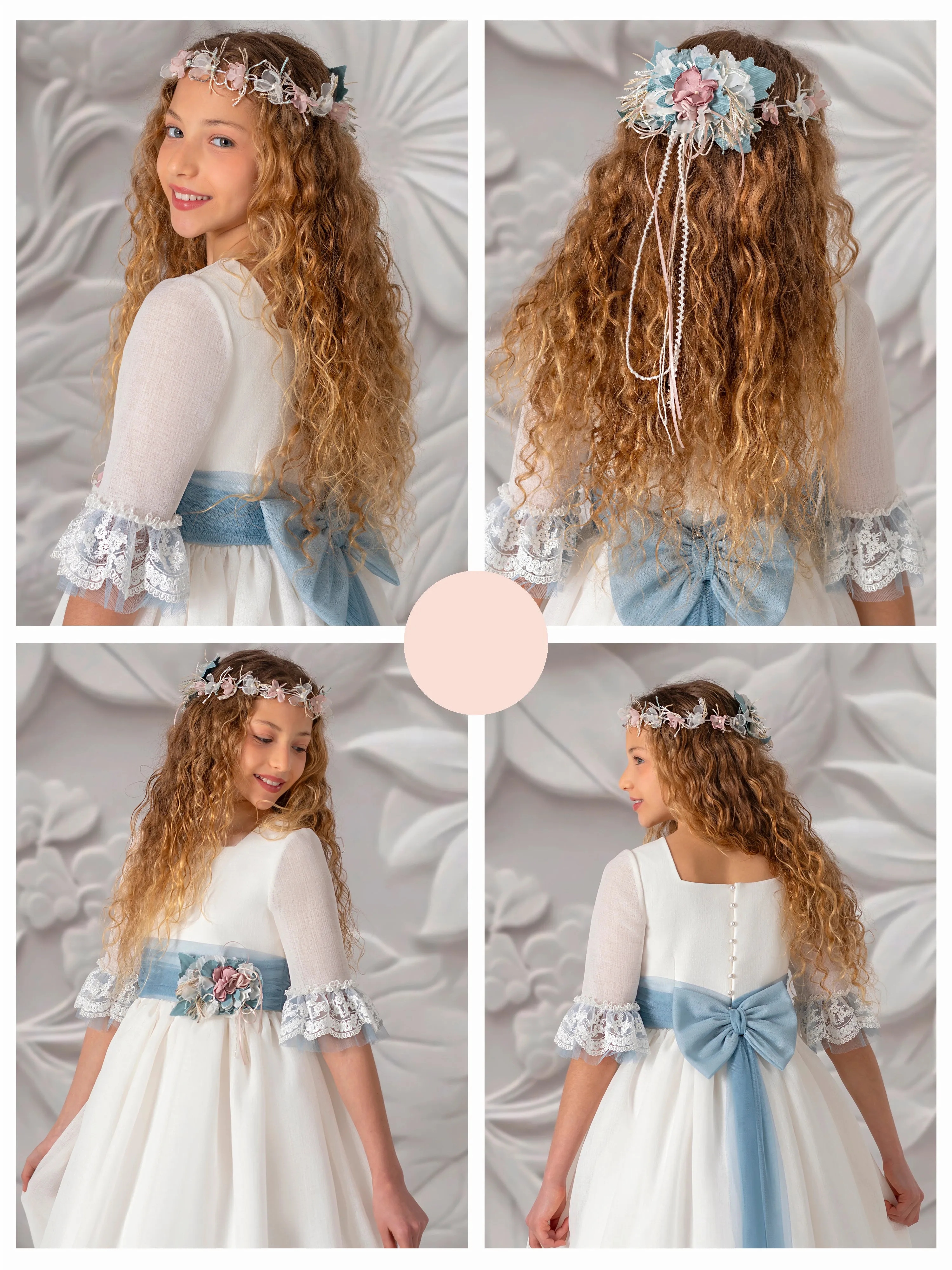 FIRST COMMUNION DRESS MODEL 5804: Romantic First Communion Dress