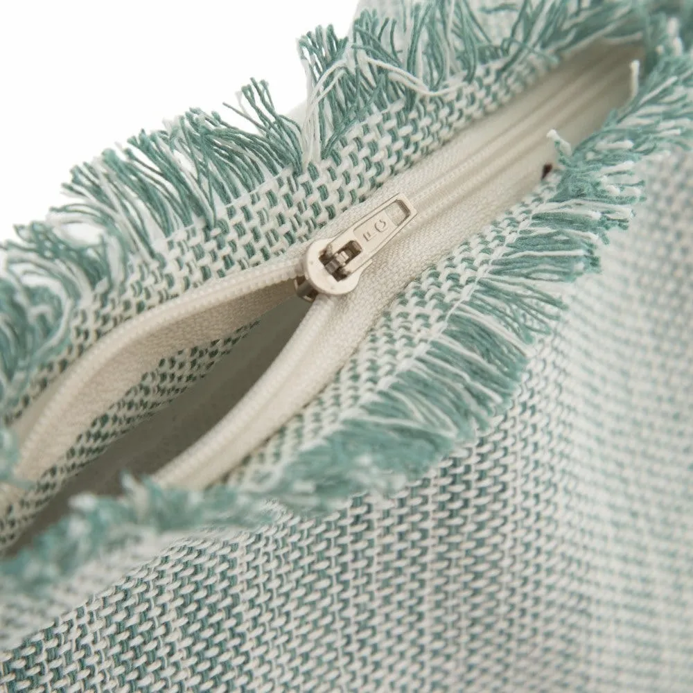 Funda cojín con flecos 45 x45cm