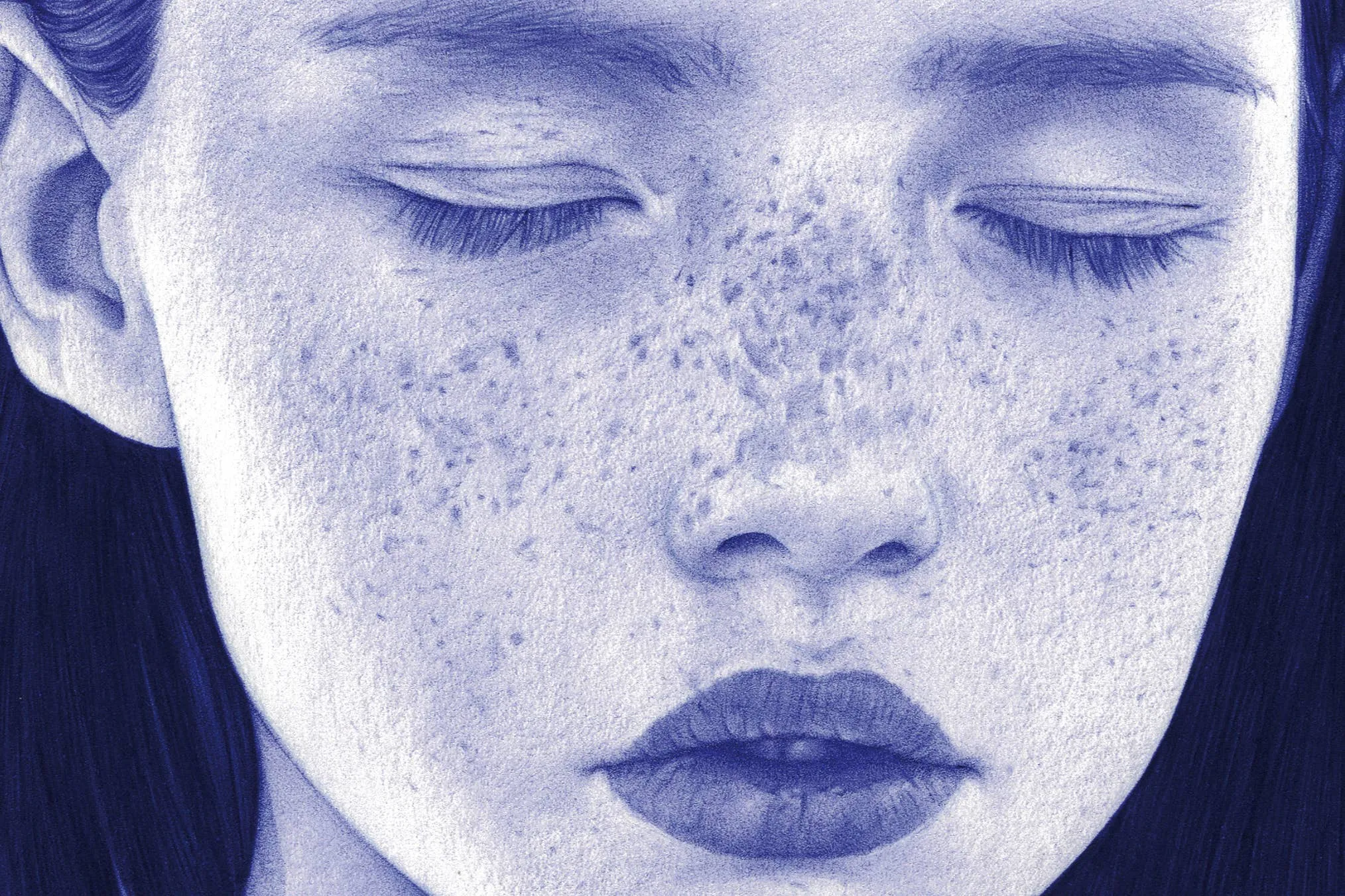 Ilustración de Belén Diz Enmarcada en Madera Blanco y Paspartú. Impresión Digital. Firmada a Mano por la autora. ARDE