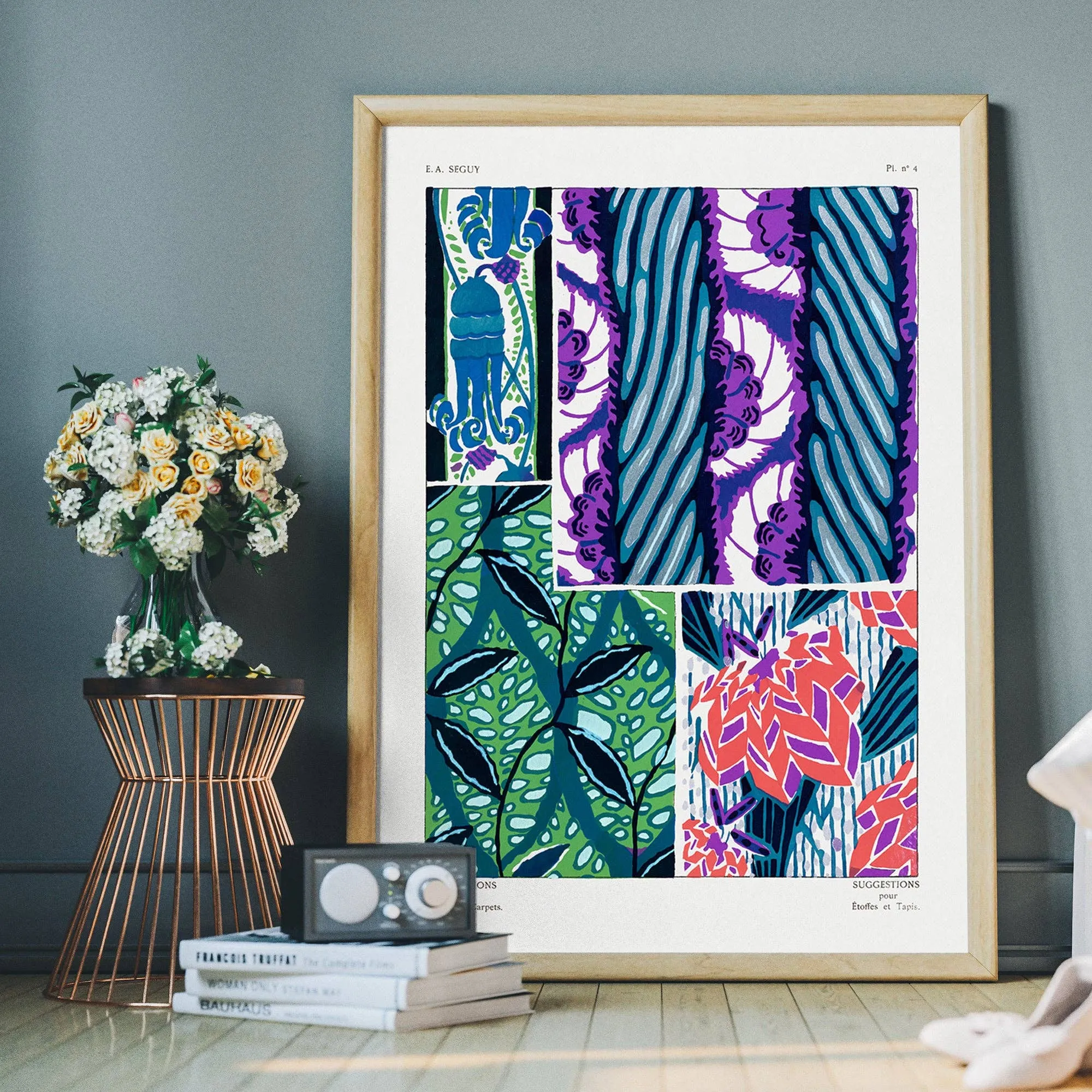 Impresión de patrón Art Nouveau de Emile-Alain Séguy 001: 15 ¾ x 19 5.8 pulg. | 40x50 cm / Mate