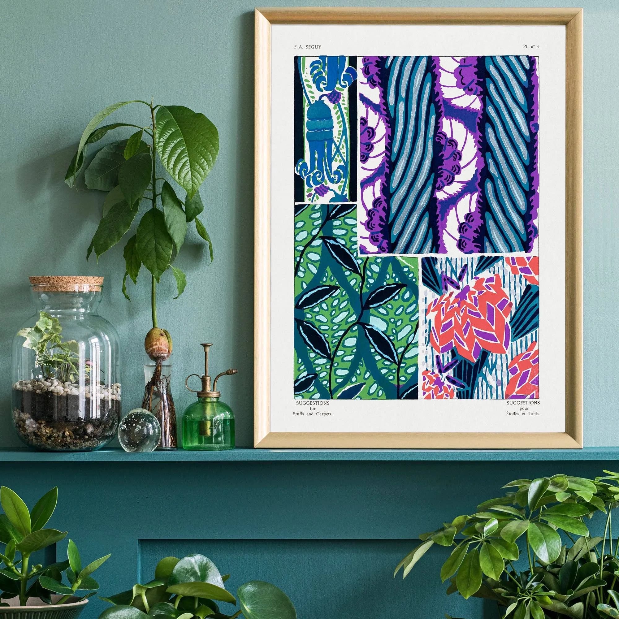 Impresión de patrón Art Nouveau de Emile-Alain Séguy 001: 15 ¾ x 19 5.8 pulg. | 40x50 cm / Mate