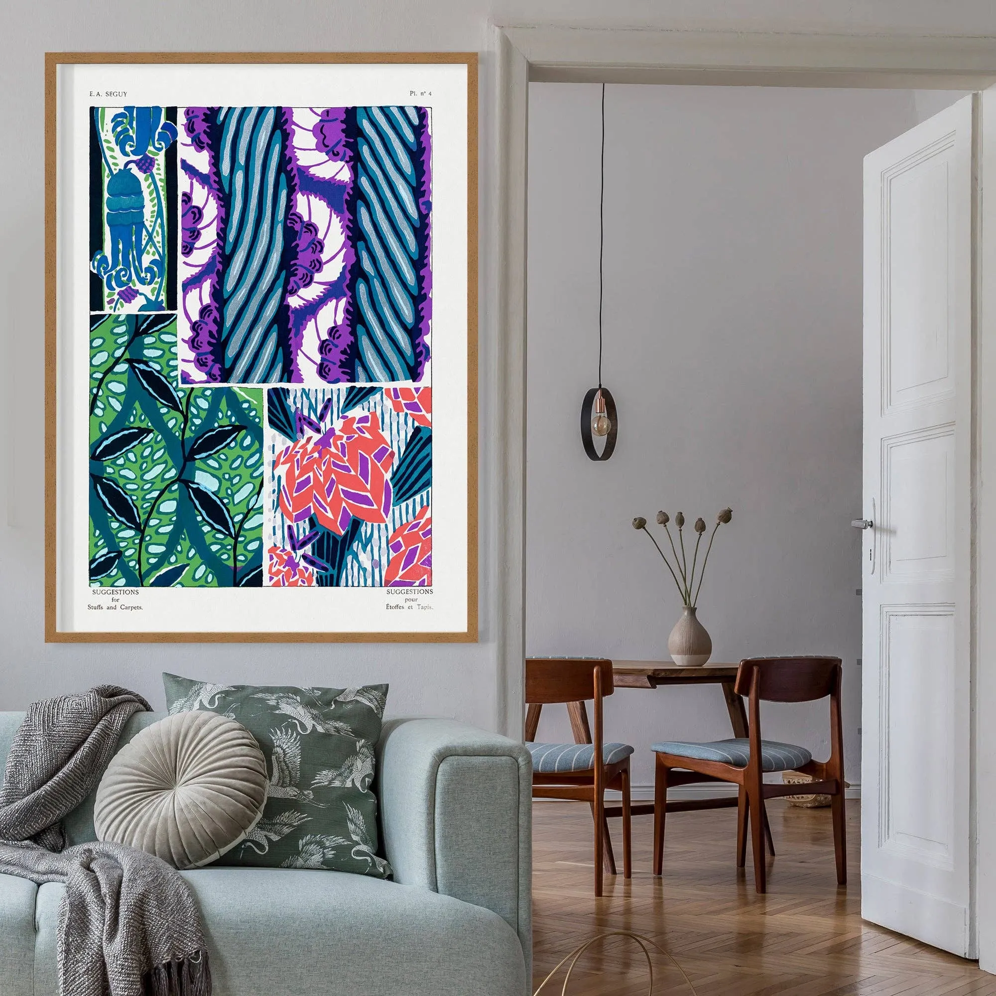Impresión de patrón Art Nouveau de Emile-Alain Séguy 001: 15 ¾ x 19 5.8 pulg. | 40x50 cm / Mate