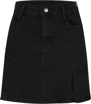 Jean Skorts for Women Denim 2025 Trendy High Waisted Stretchy Mini Skort Solid Color Tight Fitted Summer Skirt Shorts