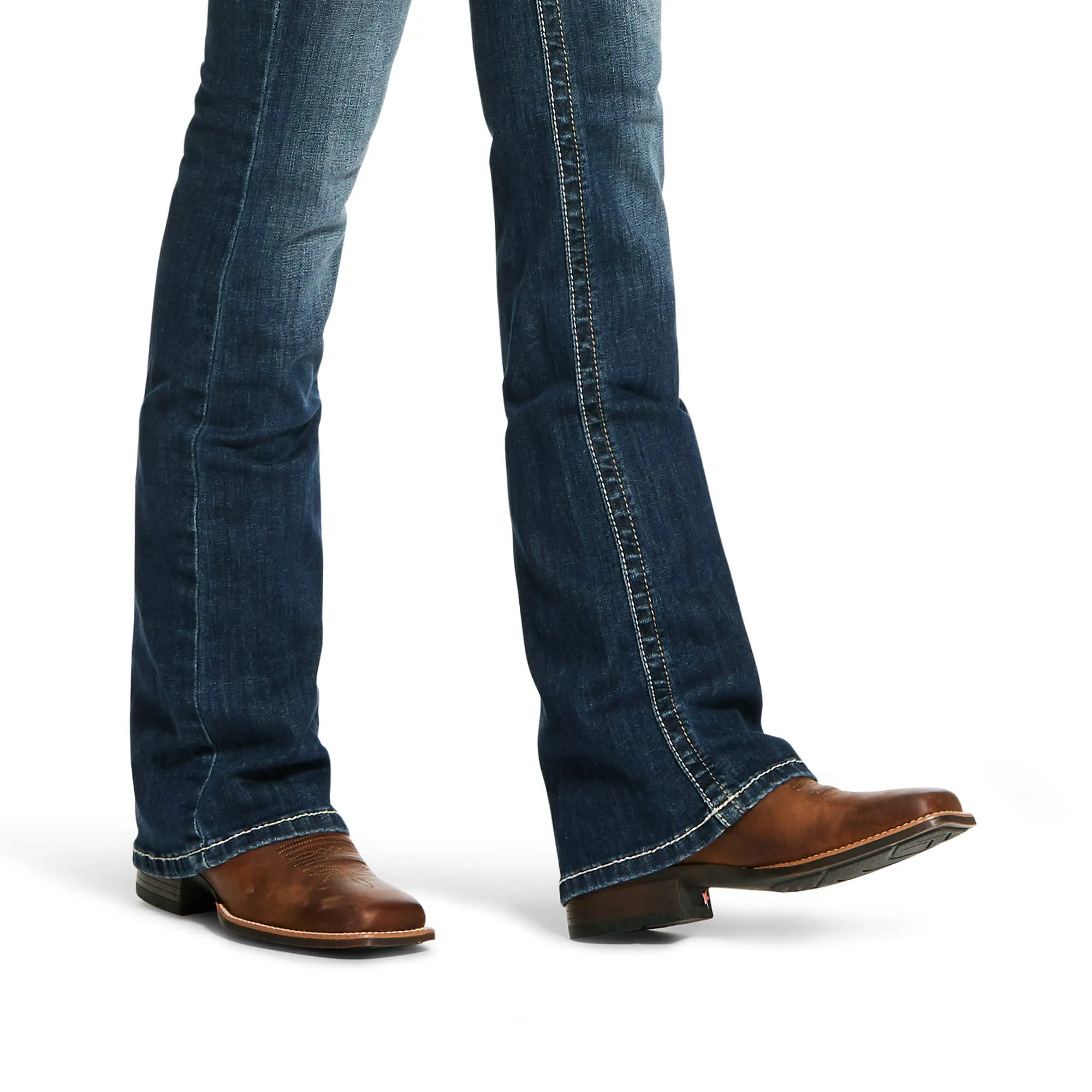 Jeans R.E.A.L Entwined Festival Stretch Tiro Medio Corte De Bota