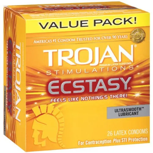 Kit de 26 Condones Trojan Ecstasy