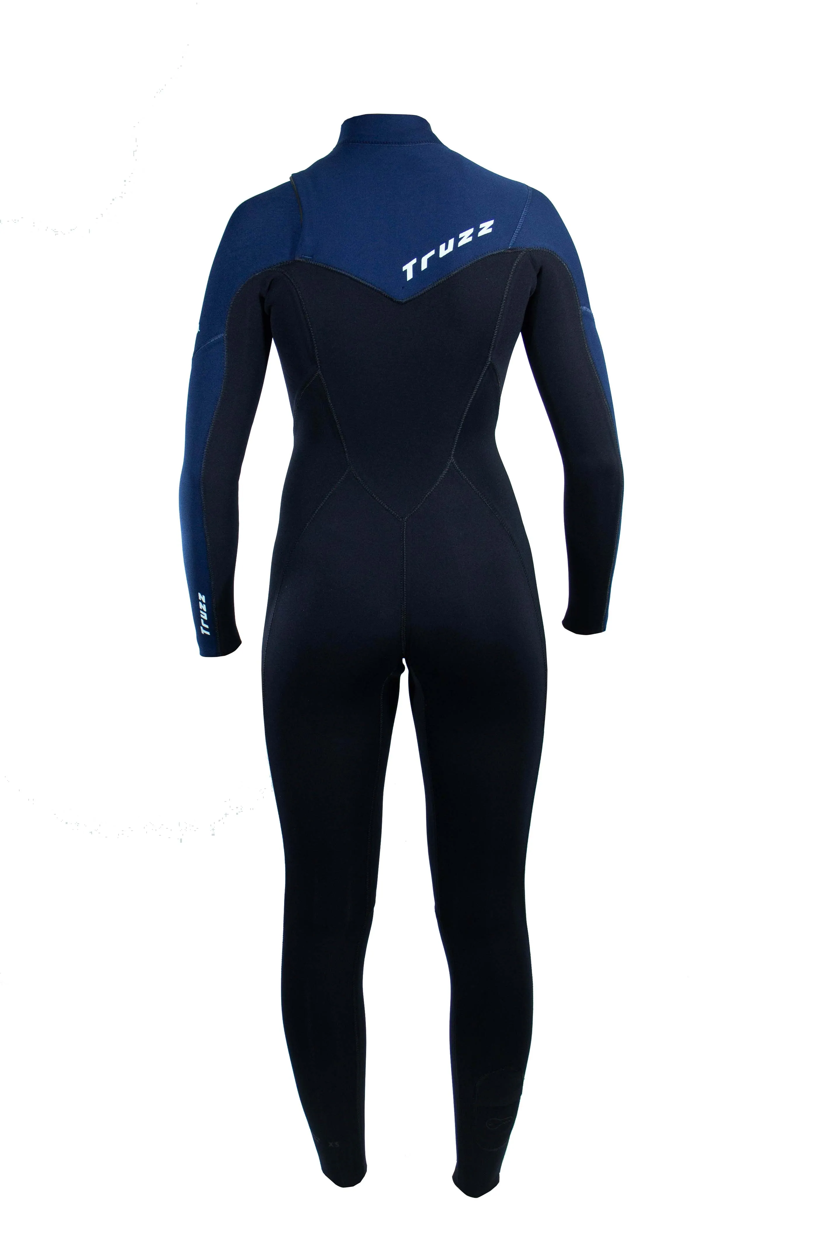 Long John 2.2 mm Ella Zip - Chest Zip - Preto / Azul Marinho
