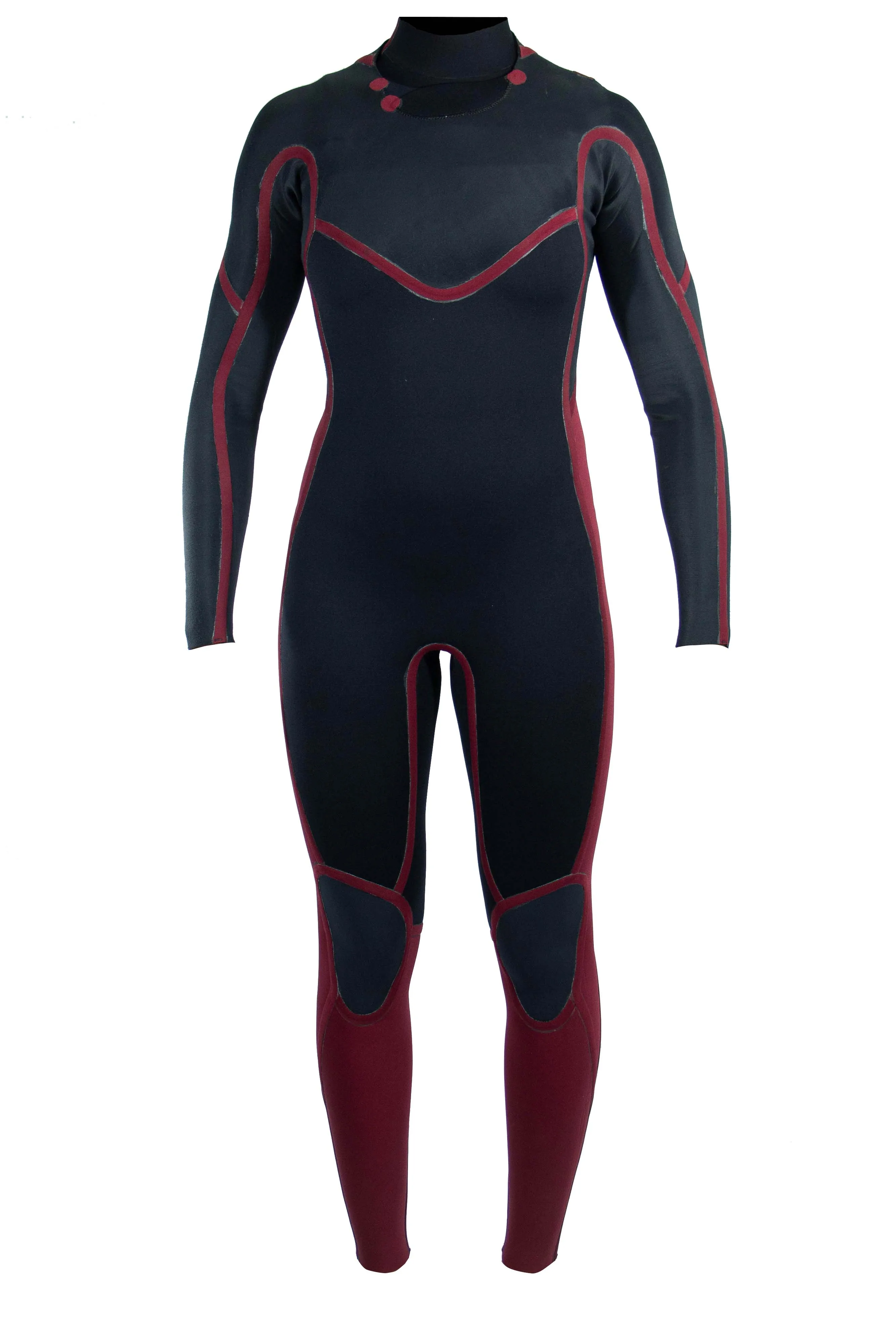 Long John 2.2 mm Ella Zip - Chest Zip - Preto / Azul Marinho
