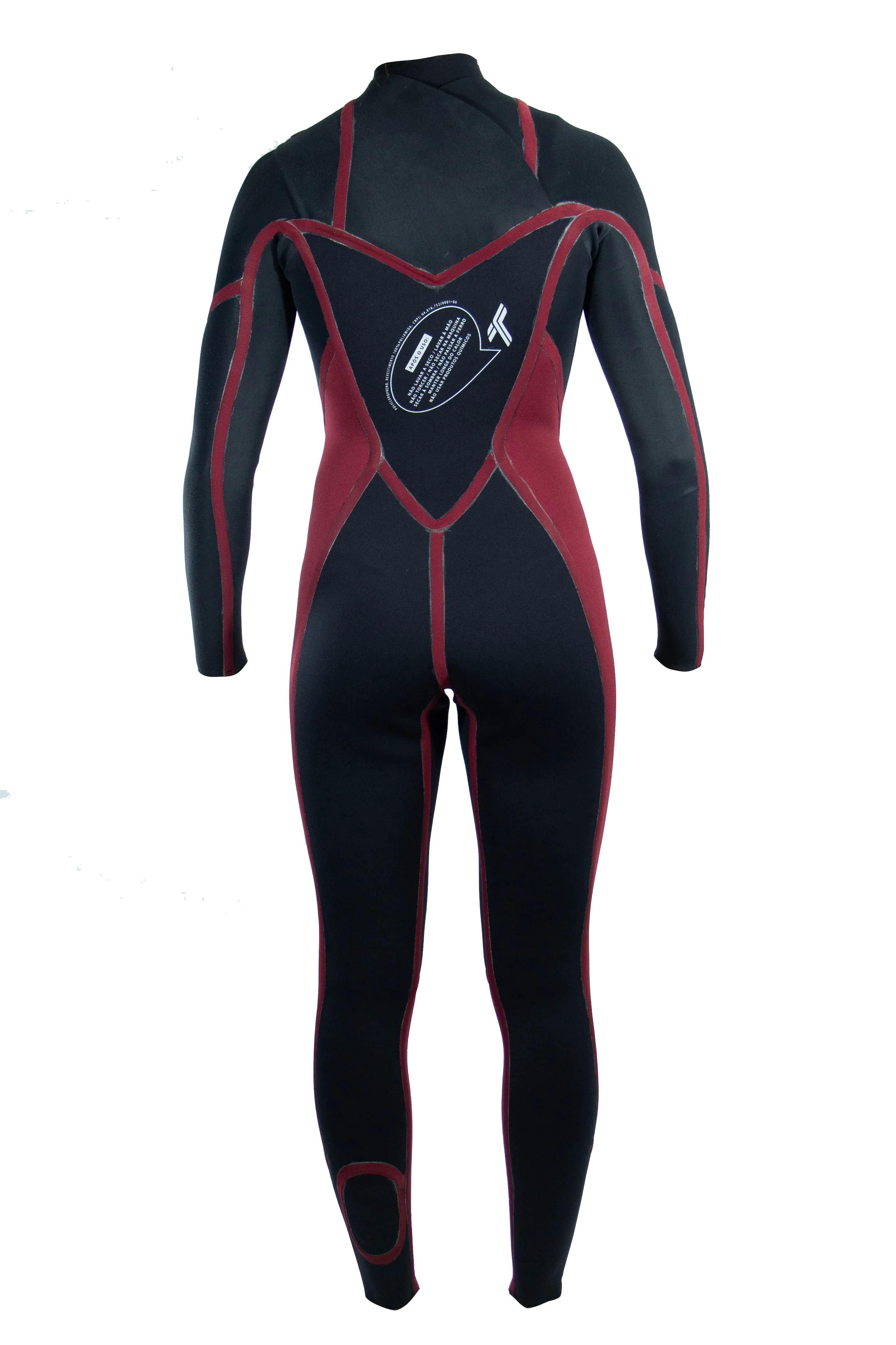 Long John 2.2 mm Ella Zip - Chest Zip - Preto / Azul Marinho