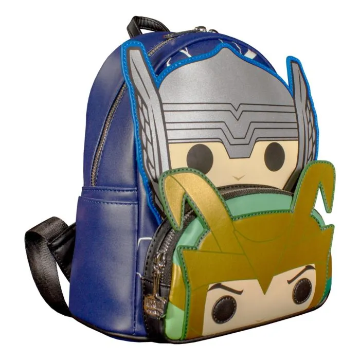 Loungefly X Funko: Marvel Classic - Thor y Loki Mini Mochila