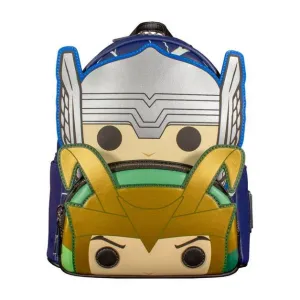 Loungefly X Funko: Marvel Classic - Thor y Loki Mini Mochila