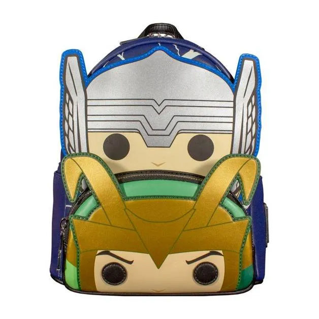 Loungefly X Funko: Marvel Classic - Thor y Loki Mini Mochila