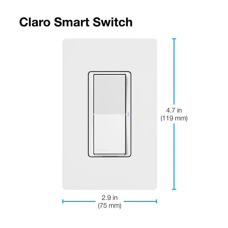 Lutron Caseta 5 amps Single Pole Smart Smart-Enabled Rocker Switch White 1 pk