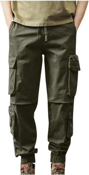 Men's Cargo Pants Stretch Ripstop Waterproof Utility Hiking Pants Casual Athletic Jogger Sports Outdoor Trousers
