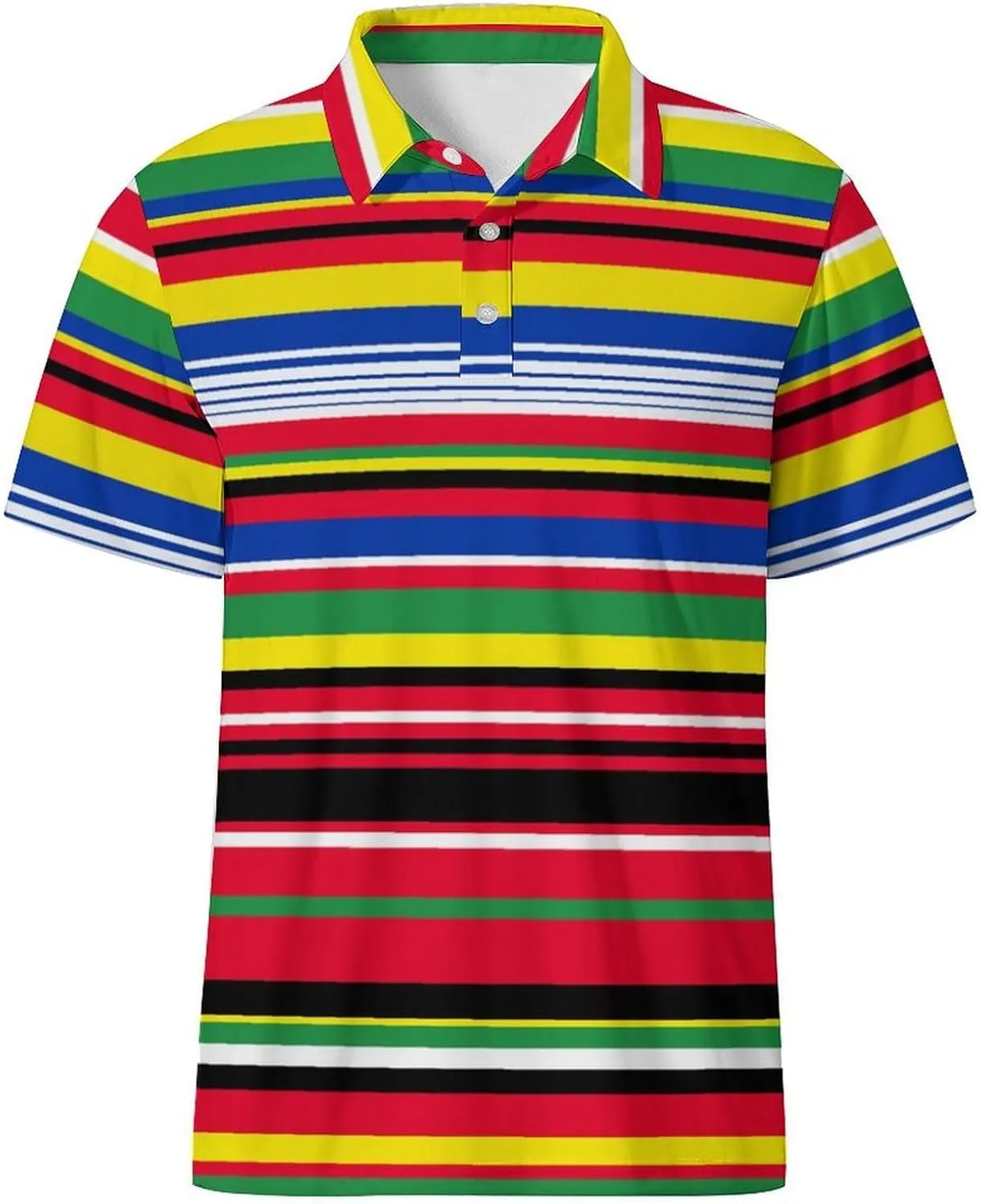 Men's Golf Shirts Moisture Wicking Quick Dry Performance Golf Polo Shirts for Men Fashion Print Short Sleeve Polo Shirts