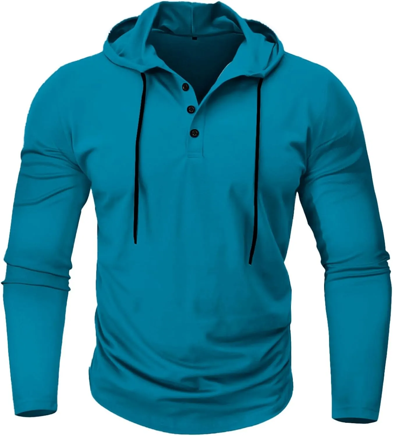 Mens Hoodies Shirt Fall Fashion Casual Solid Workout Lightweight Jersey Sweatshirt Long Sleeve with Drawstring