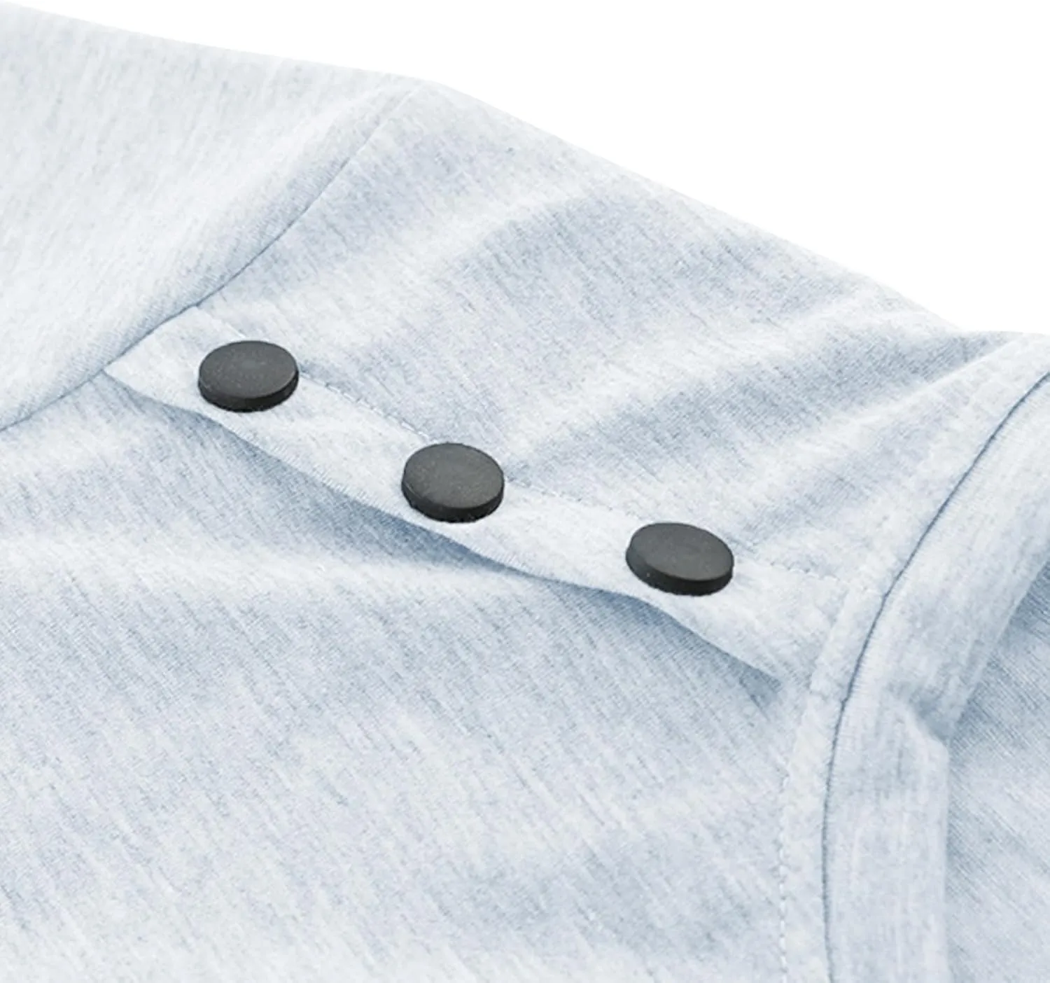 Men's T-Shirts Trendy Button Design Tops Men Crewneck Short Sleeve Regular Fit Casual Summer Dress Tops Tee Loose