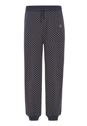 Pantalón Pijama Hombre Largo Algodón Punto Cuadros - Azul 8510_39
