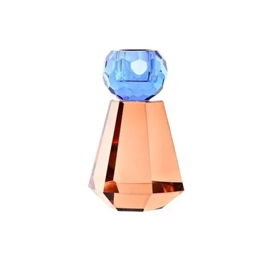 Portavelas de cristal.