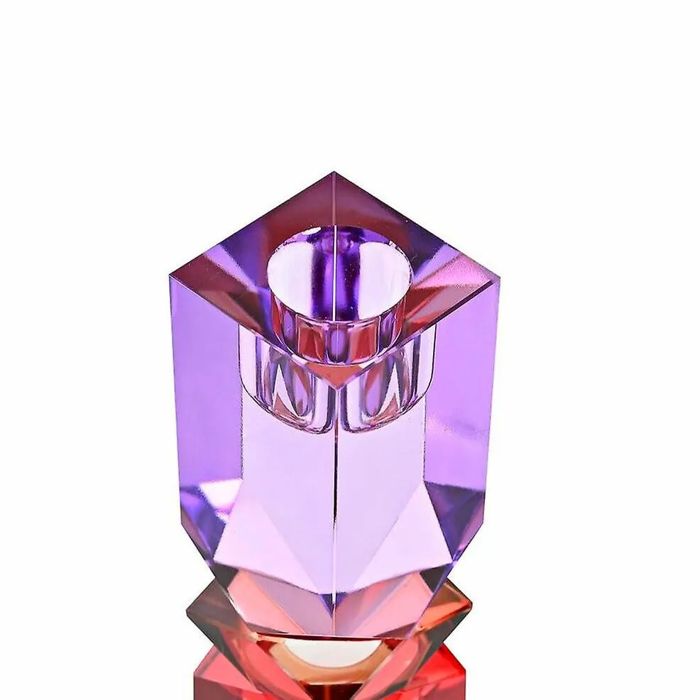 Portavelas de cristal.