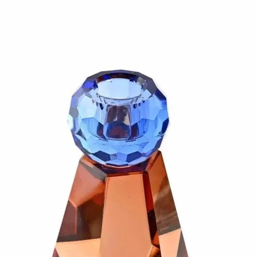 Portavelas de cristal.