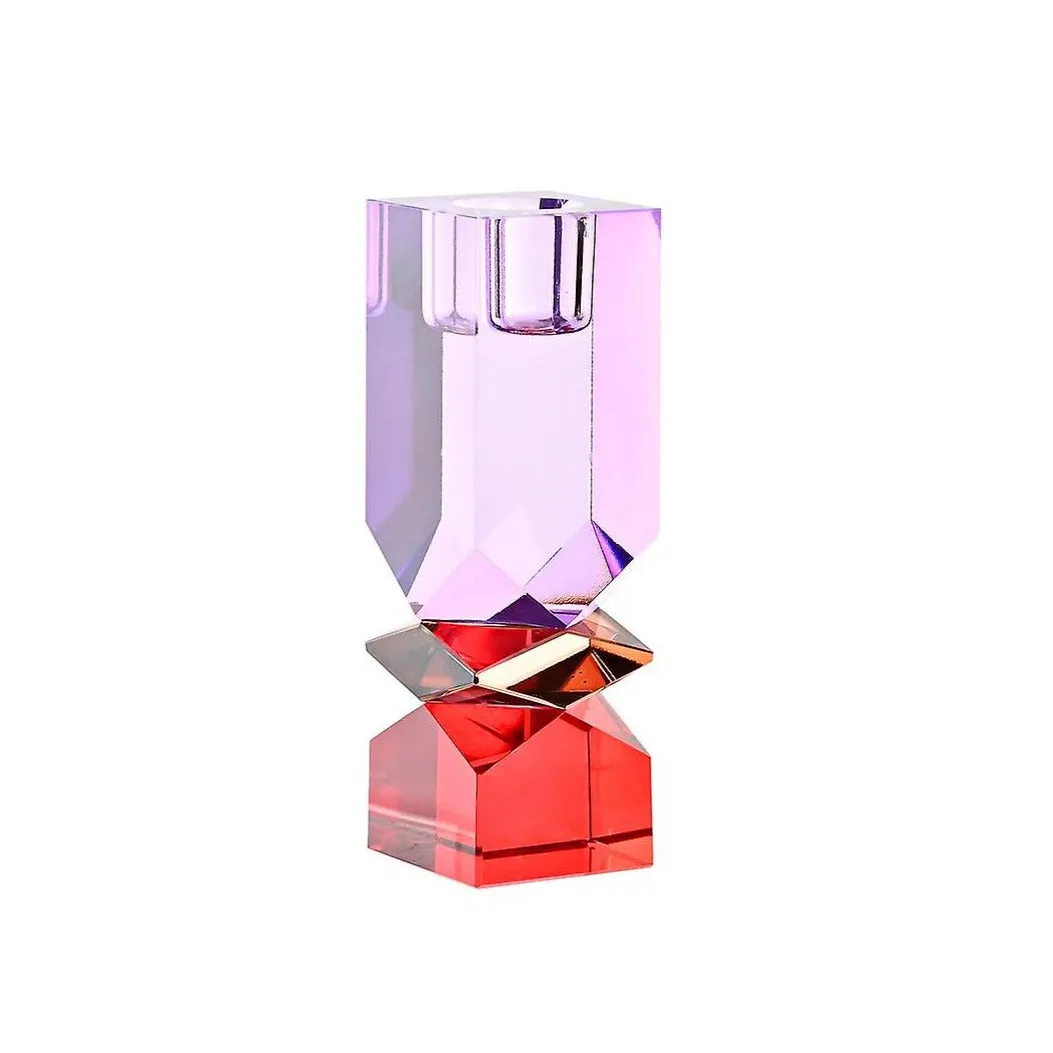 Portavelas de cristal.