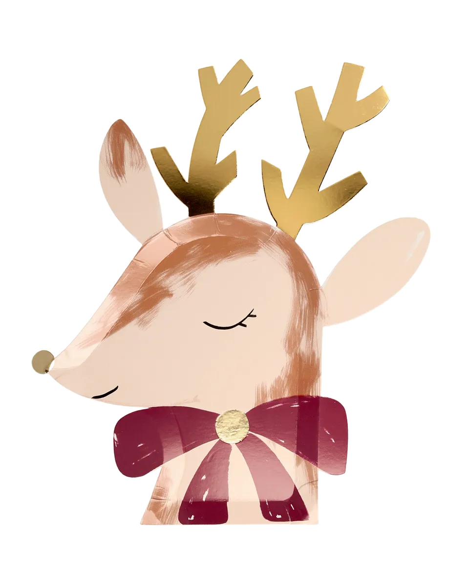 Reindeer With Bow Plates