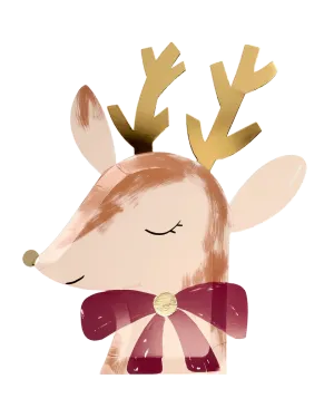 Reindeer With Bow Plates