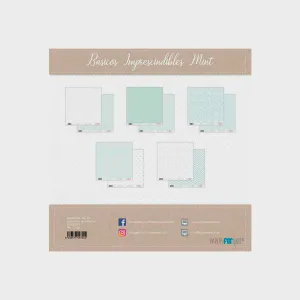 Set 10 Papeles Scrap Imprescindibles Mint 30x30 Papers For You