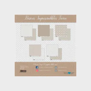Set 10 Papeles Scrap Imprescindibles Tierra 30x30 Papers For You