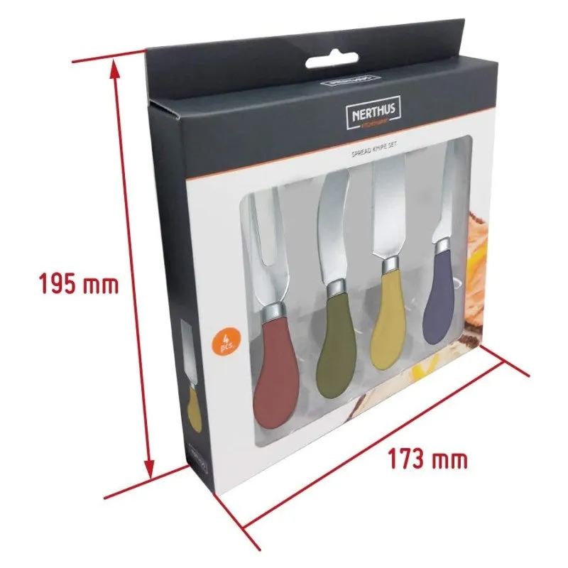 Set 4 cuchillos para queso o aperitivos.