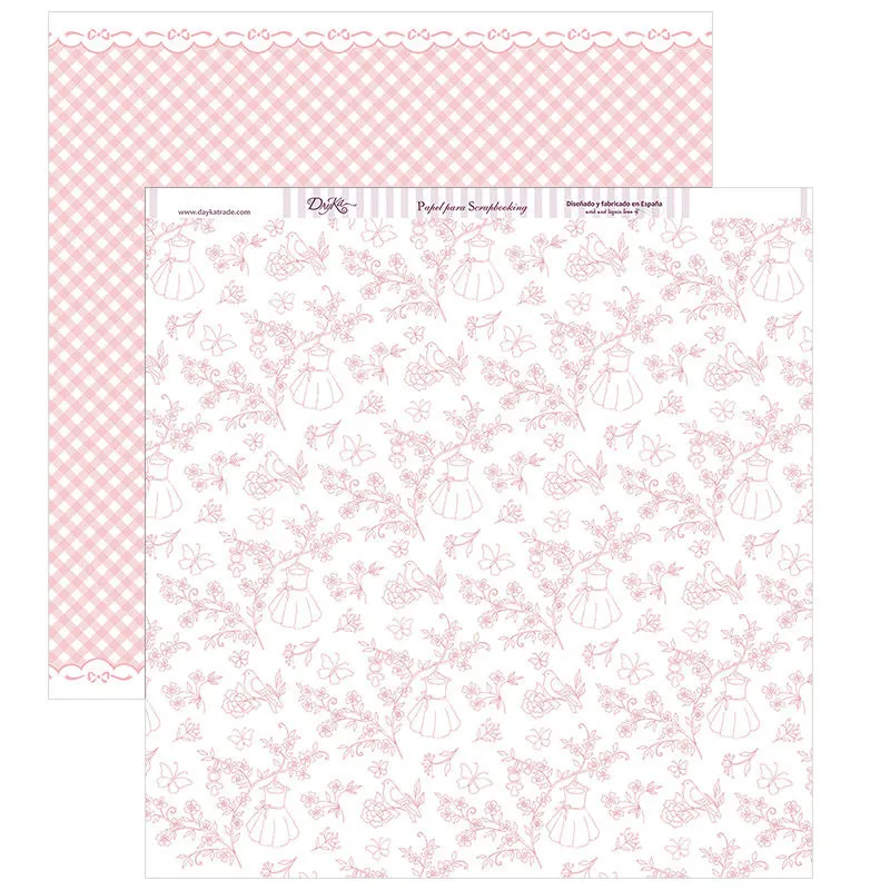 Set Papeles Scrap Y Por Fin Llegaste tú Mi Niña 20x20cm Dayka
