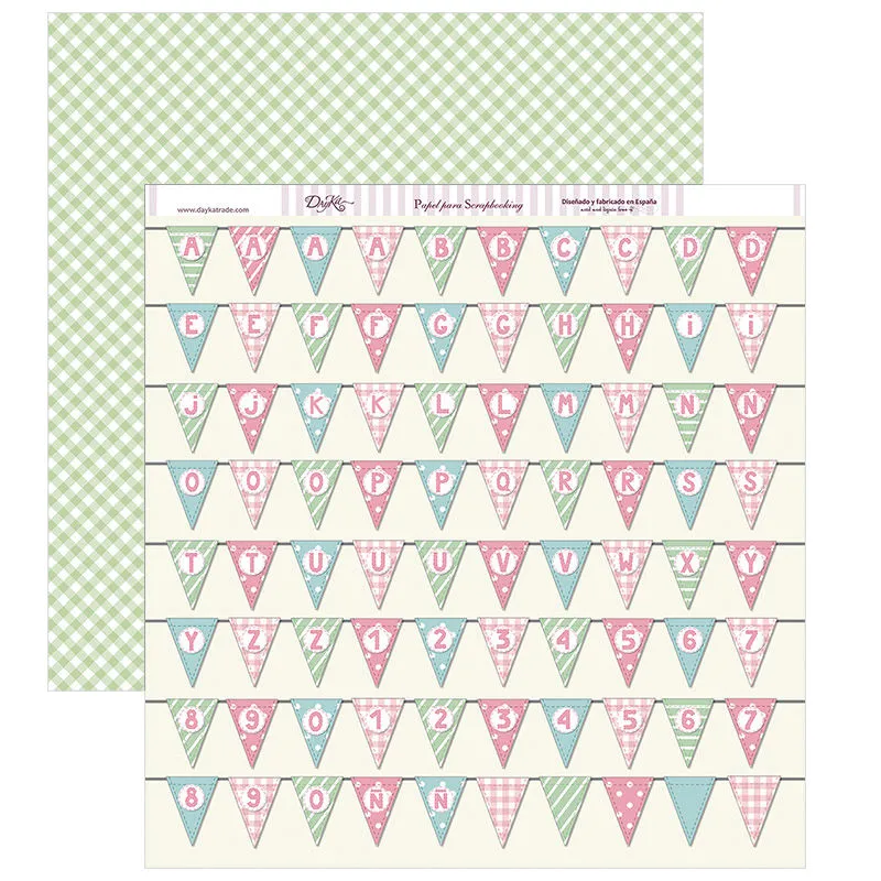 Set Papeles Scrap Y Por Fin Llegaste tú Mi Niña 20x20cm Dayka