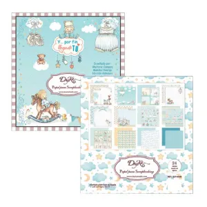 Set Papeles Scrap Y Por Fin Llegaste tú Mi Niño 20x20cm Dayka