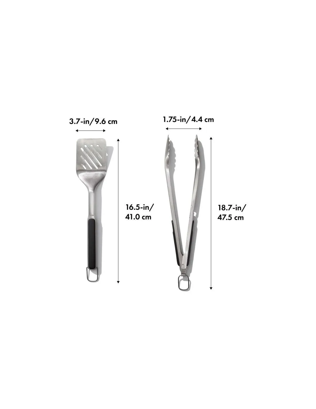 Set pinzas y pala barbacoa inox