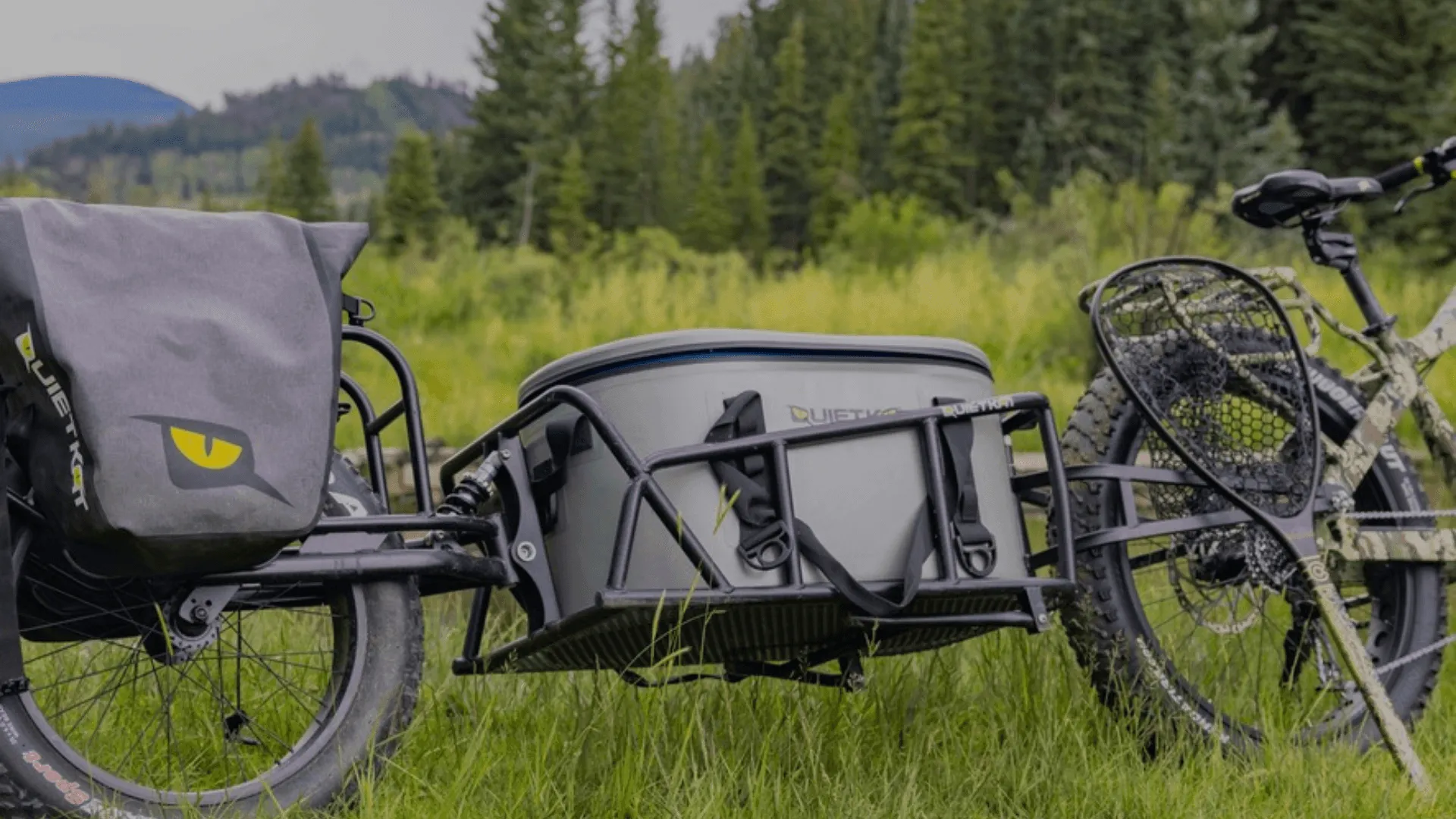 Single-wheel Cargo Trailer And Cooler Bundle