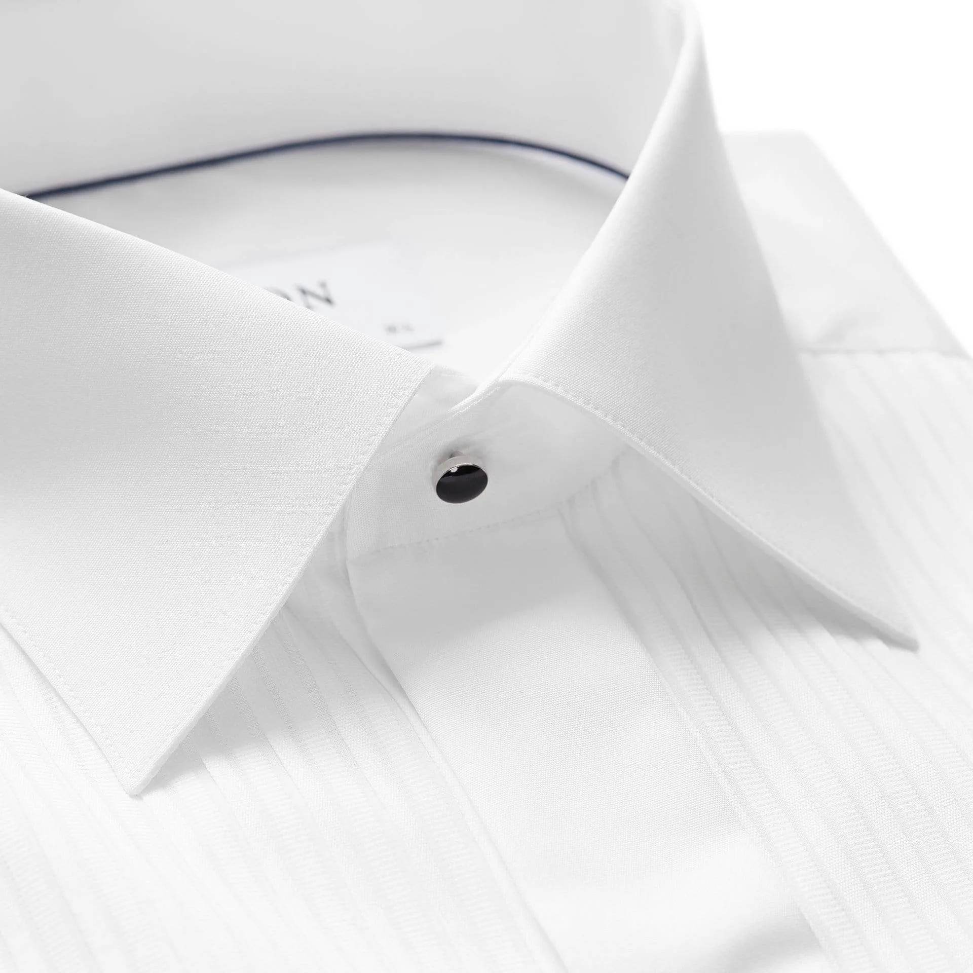 Slim Fit Plissé Black Tie Shirt