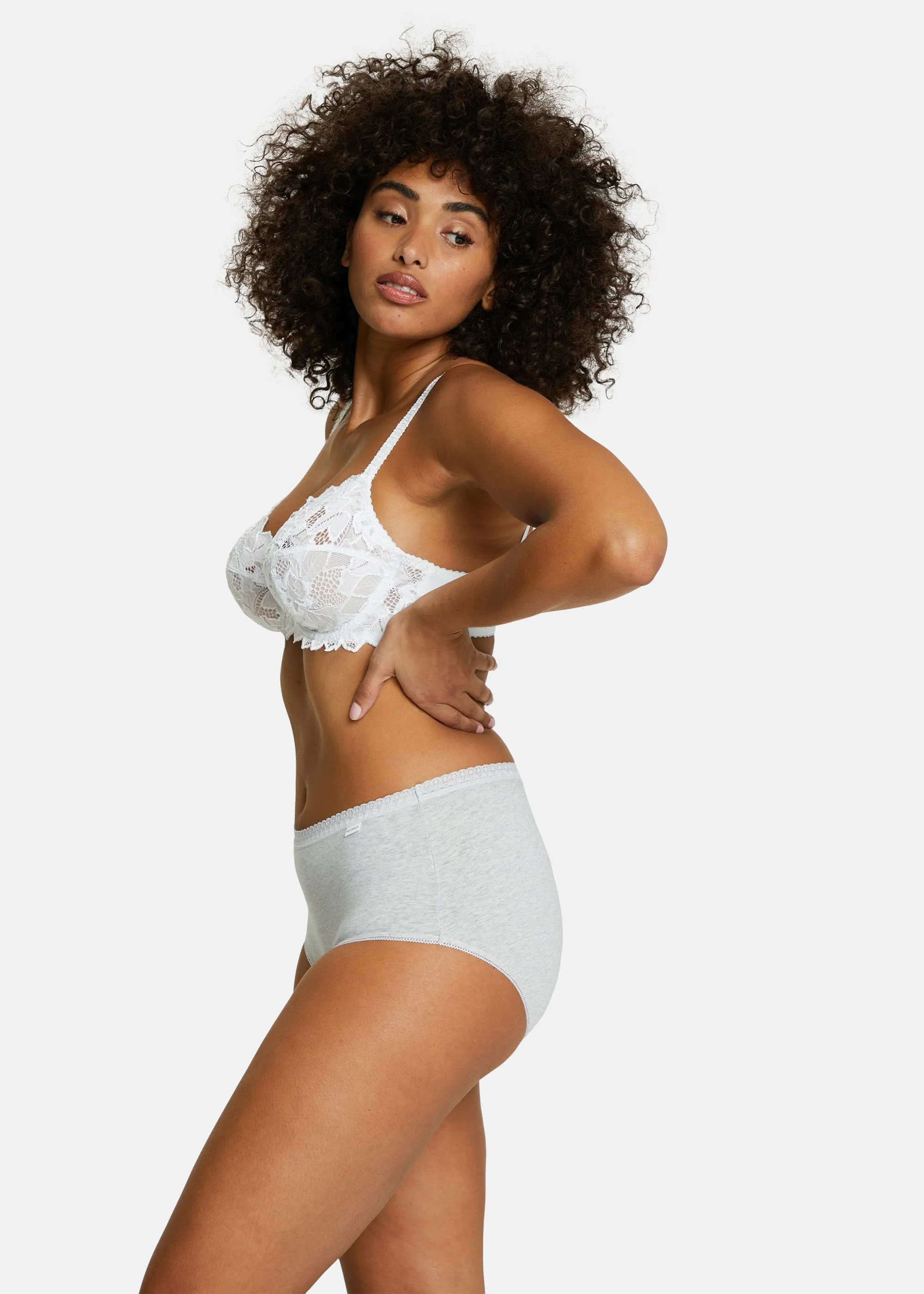 Slip - Lot de 2 Classique Coton Gris chiné
