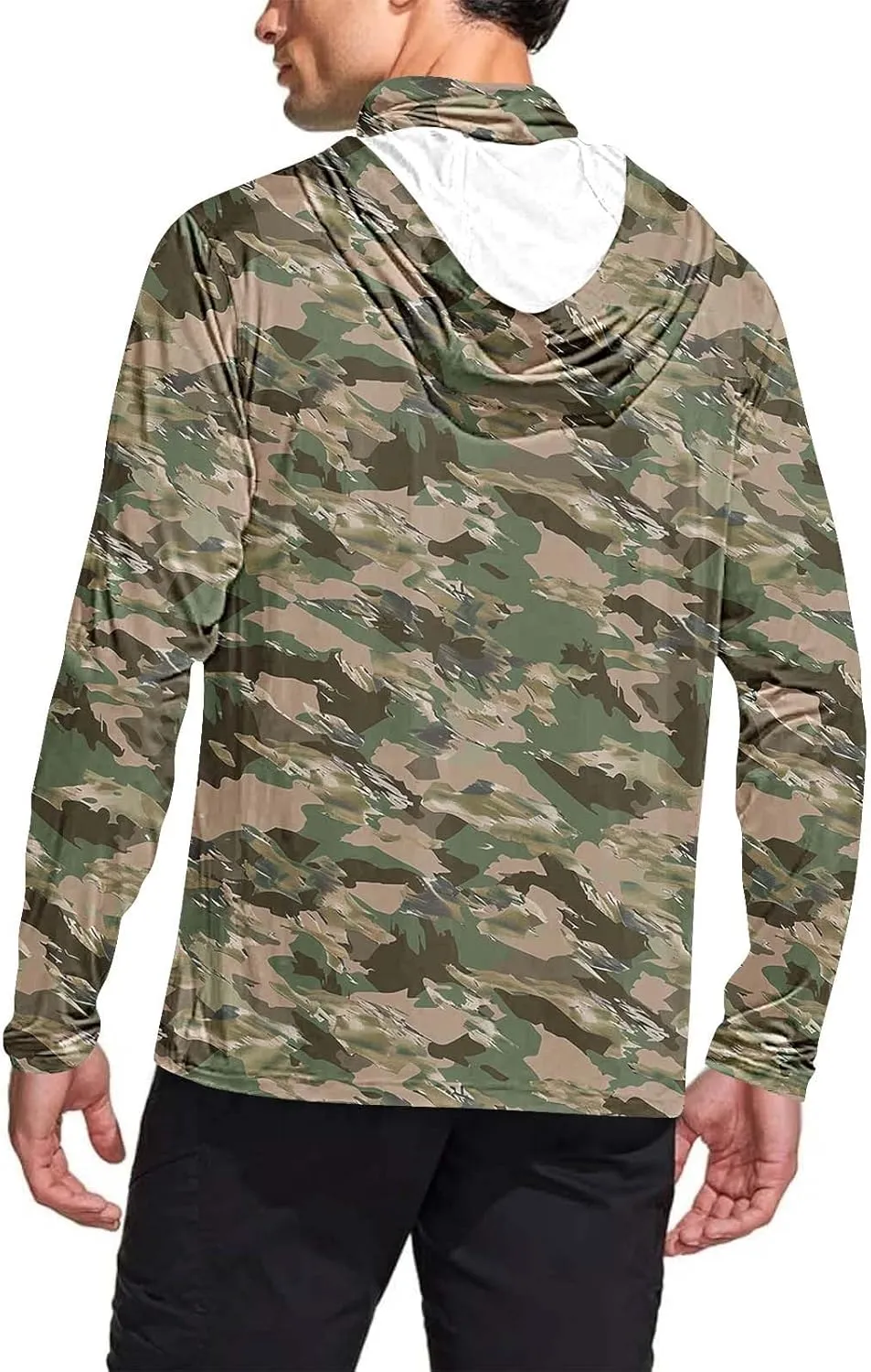 Sun Protection Shirts for Men with Mask UPF 50  Fishing Blouses Lightweight Long Sleeve UV Rash Guard Cooling Hoodies