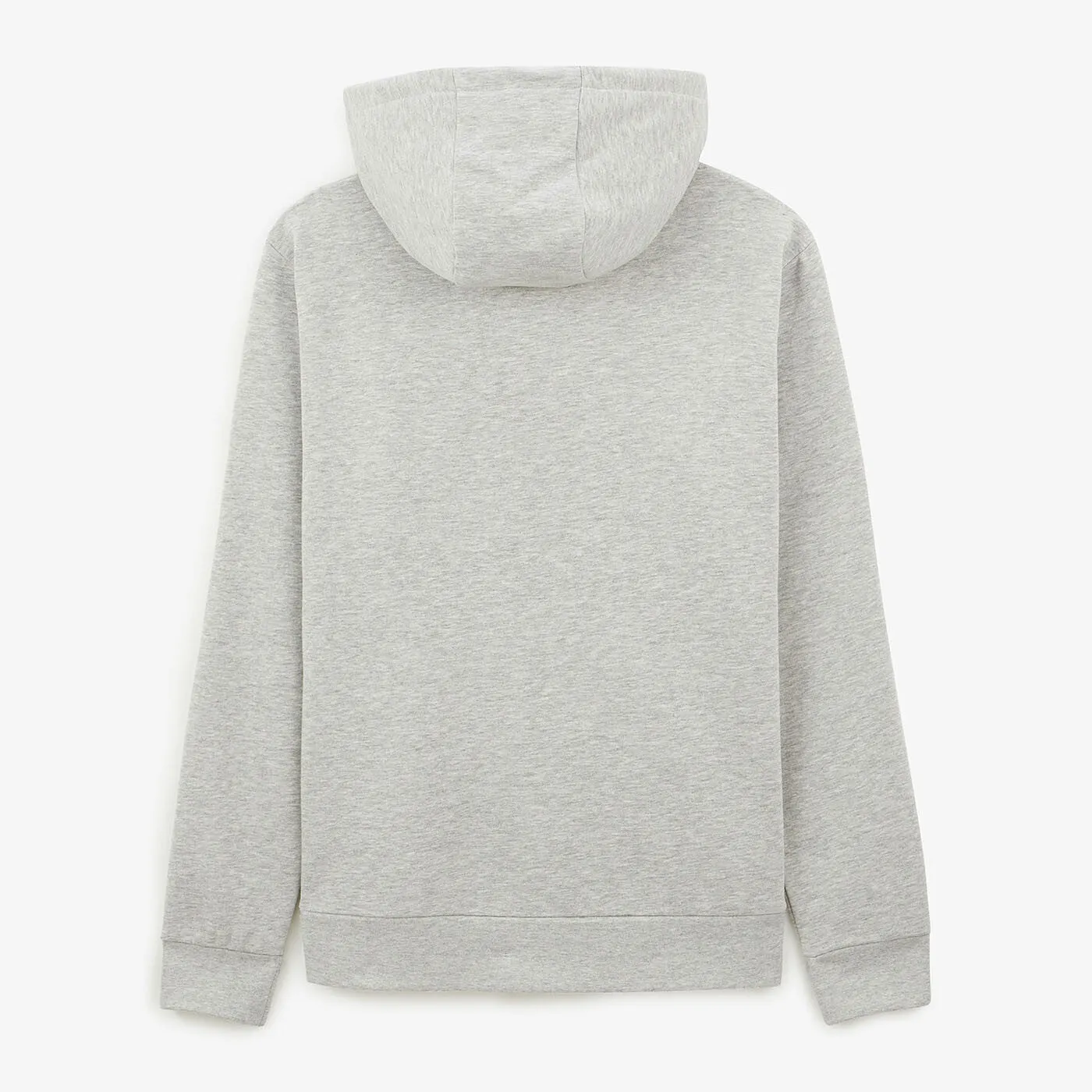 Sweat à capuche gris chiné en molleton brossé