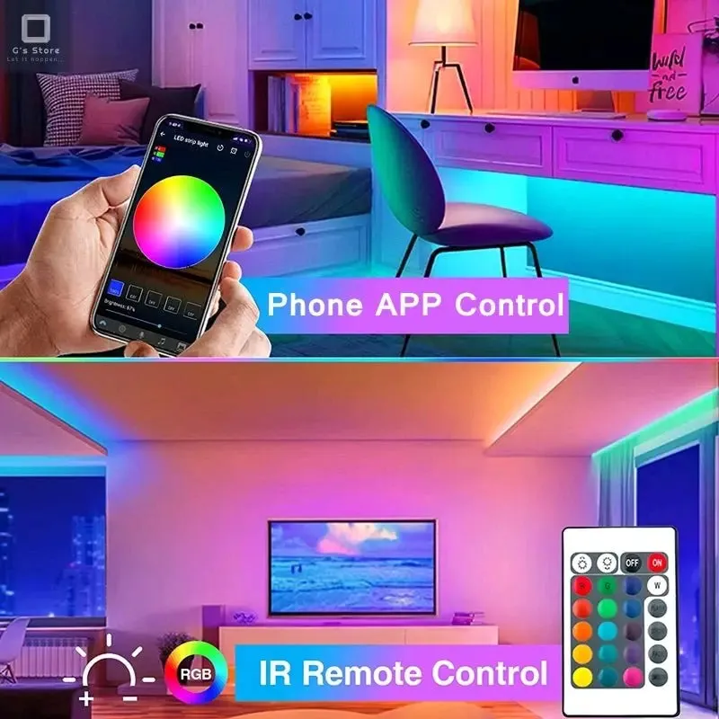Tira LED 20 Mts RGB Control wireless, control remoto y Bluetooth