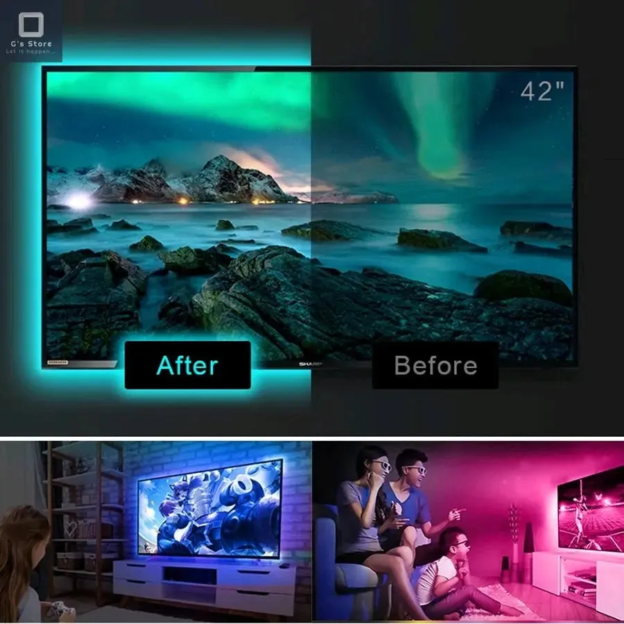 Tira LED 20 Mts RGB Control wireless, control remoto y Bluetooth