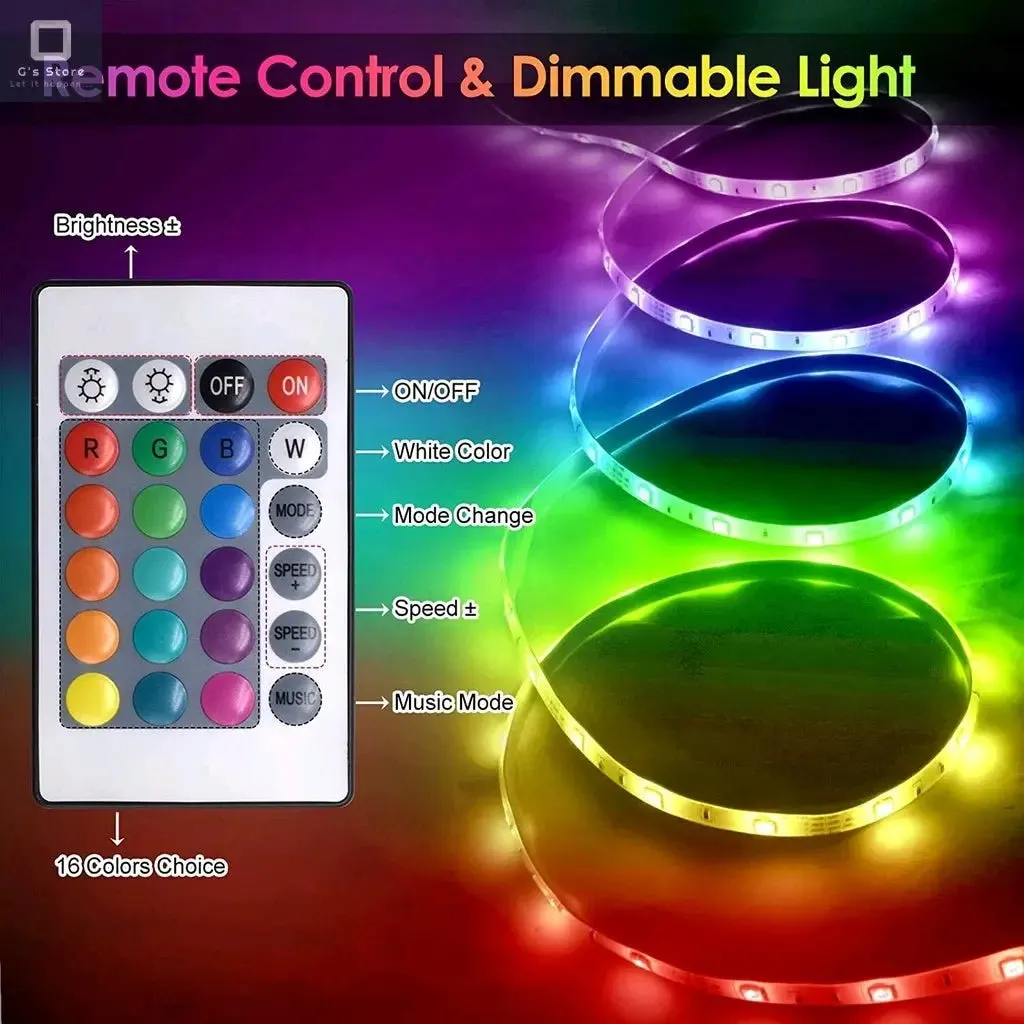 Tira LED 20 Mts RGB Control wireless, control remoto y Bluetooth