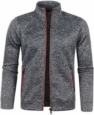 Uillui Men's Sports Track Jacket Lightweight Zip up Casual Coat Running Athletic Active Sweat Jacket Long Sleeve Sweatshirts